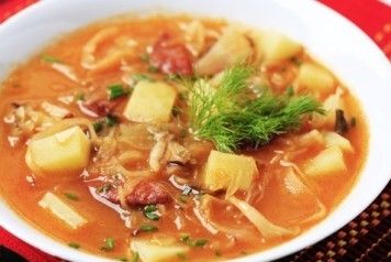Суп запорожский с кислой капустой 