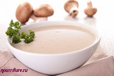Суп-пюре из свежих шампиньонов или белых грибов