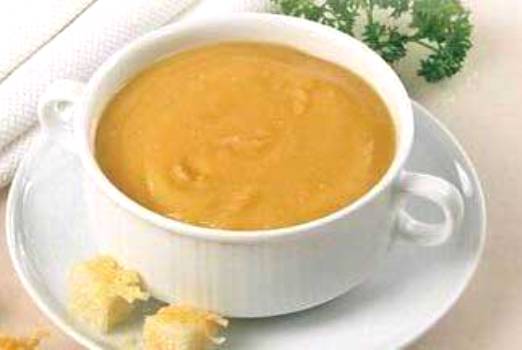 Суп-пюре из сушёного или консервированного зелёного горошка